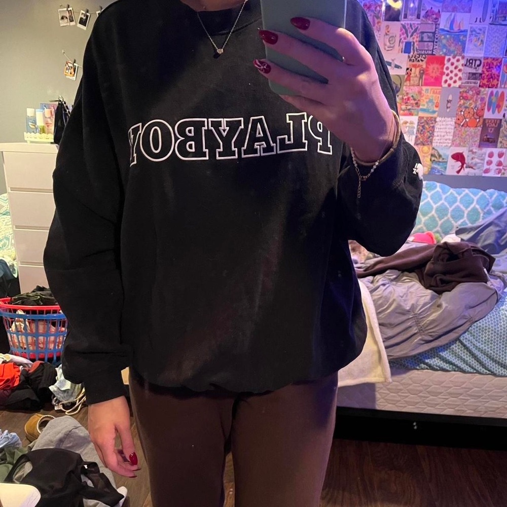 PLAYBOY Black Sweatshirt for Women